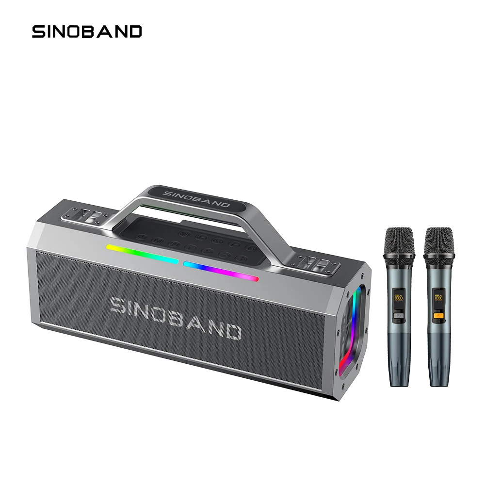 Altavoz Bluetooth (negro) Para Karaoke, Con Luces, Compatible Con La Función Tws.