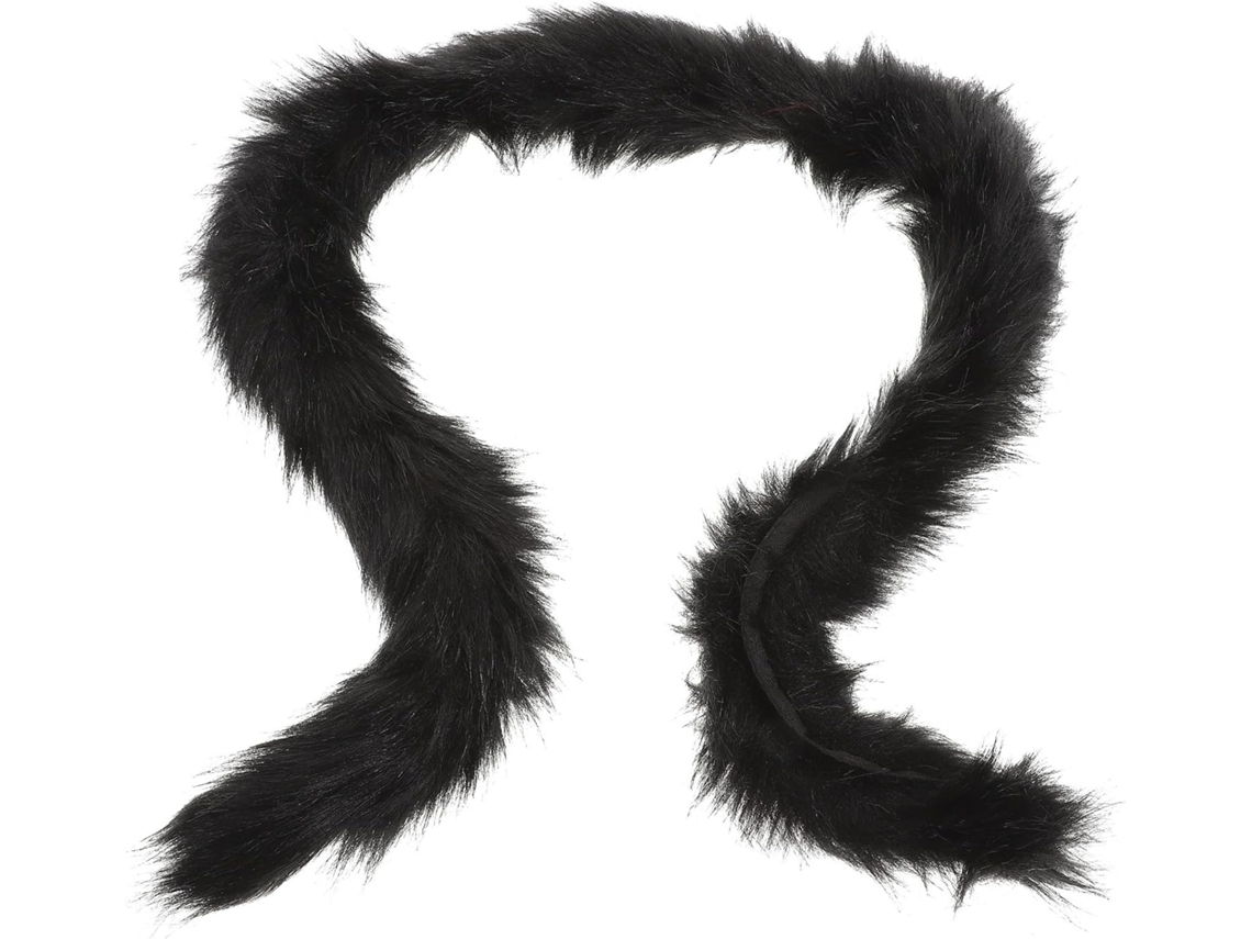 Boa De Peluche Negra De 8-10 Cm, Disfraz Esponjoso Para Mujer, Ideal Para Halloween Y Navidad.