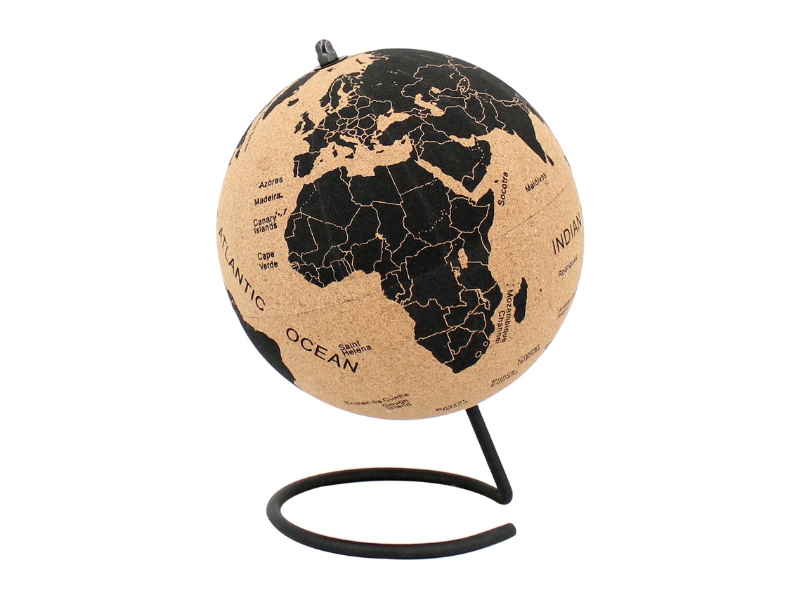 ORIGEN Home Decor Globo Globos Mundo Negro Redondo - 28x22x22cm BY SIGRIS