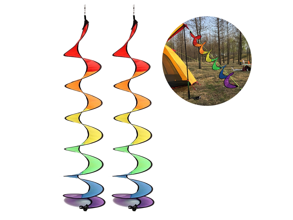Molino De Viento Arcoíris Con Campana Decorativa Para Jardín, Hogar, Tienda De Campaña, Camping 22x110cm