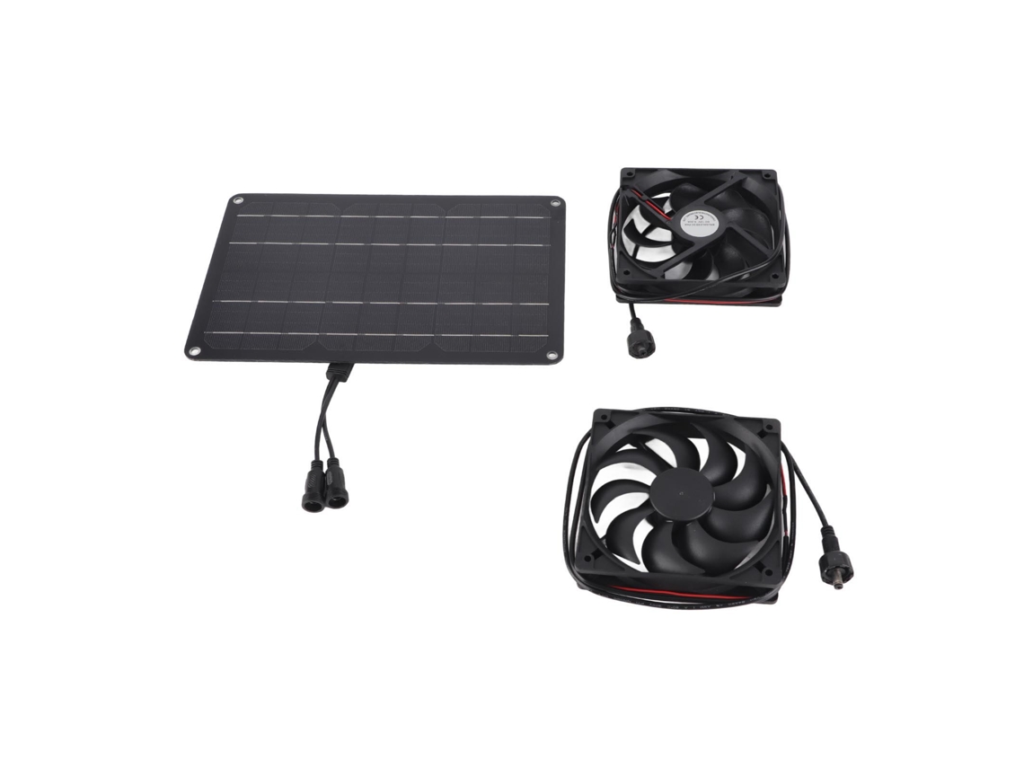 Kit De Ventilador Solar De 15 W Y 12 V Con Cable De 1,5 M Para Invernadero, Gallinero, Refugio De Mascotas Y Casa Pequeña.