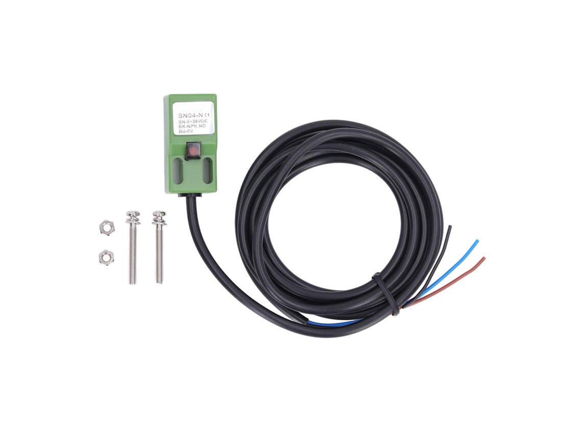 Sensor De Proximidad Inductivo Npn Con Rango De 4 Mm, 5-36 V Cc, Detección De Carrera, Material Abs.