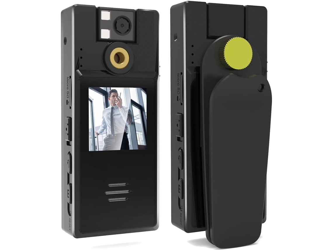 Cámara Corporal De 128 Gb Con Grabación De Audio Y Video Full Hd 1080p Y Lente Giratoria De 180°.