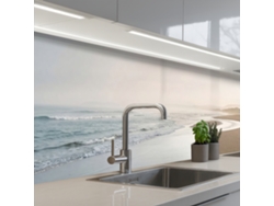 Paneles antisalpicaduras de cocina con diseño costero - Playa - Océano 400x80 cm