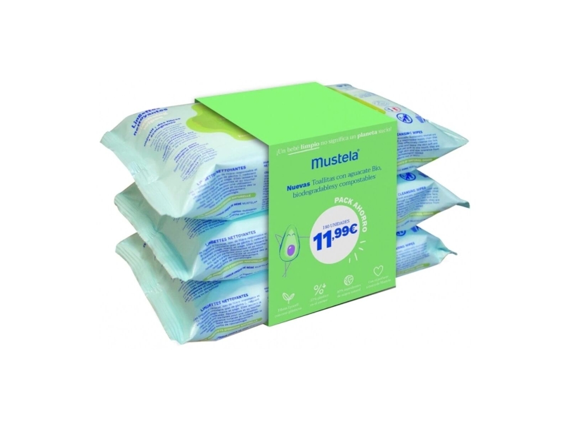 Toallitas Húmedas MUSTELA 180 Unidades