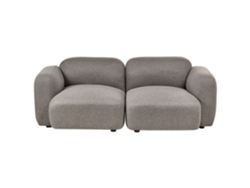 Sofá de 3 plazas Beliani Afoss en tela gris 195x94x71