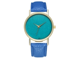 Reloj De Pulsera Para Mujer De Cuarzo Con Correa De Pu Y Esfera Redonda (azul Real)