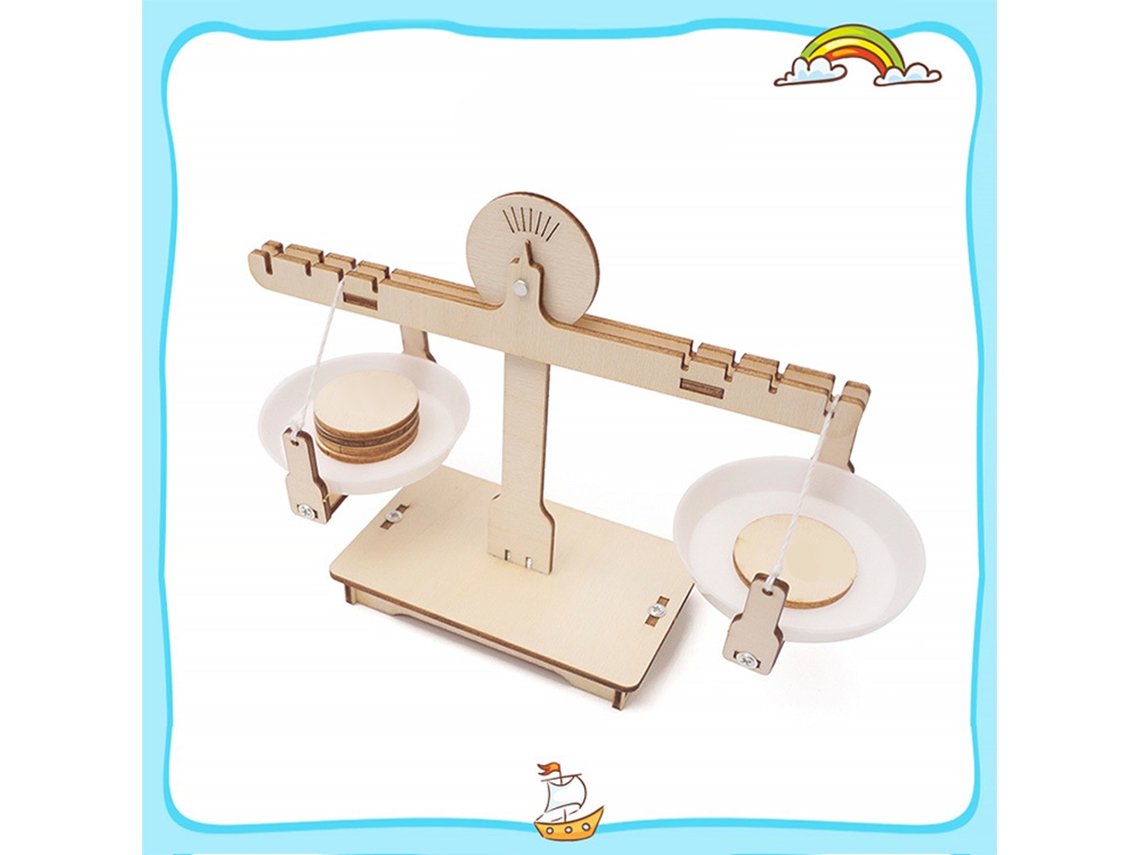 Balanza De Palanca De Madera Para Niños (para Armar Uno Mismo): Juguete Educativo Científico Y Matemático.