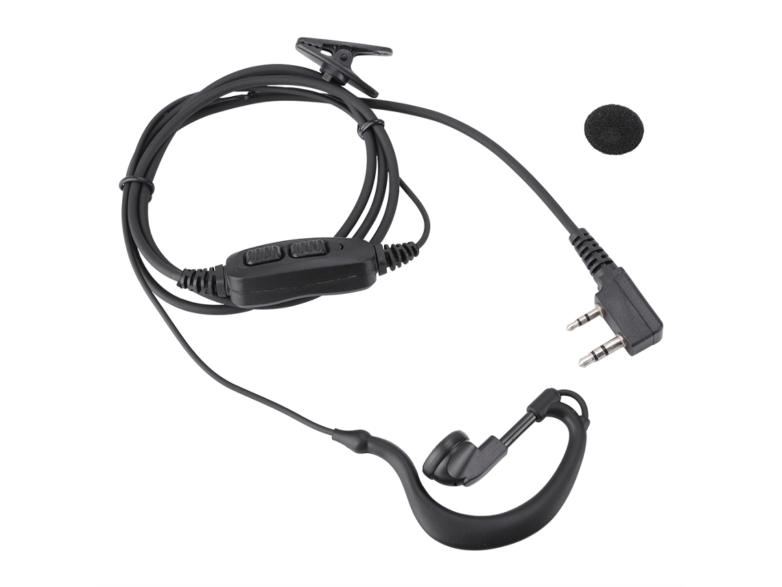 Auriculares Con Micrófono Ptt Dual Para Radios Baofeng Uv-82, Uv82l Y Uv-89.
