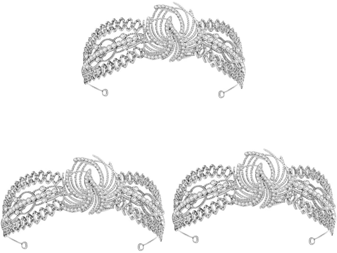 Conjunto de 3 peças de coroa de casamento em liga metálica para o Halloween, ideal para bebês.
