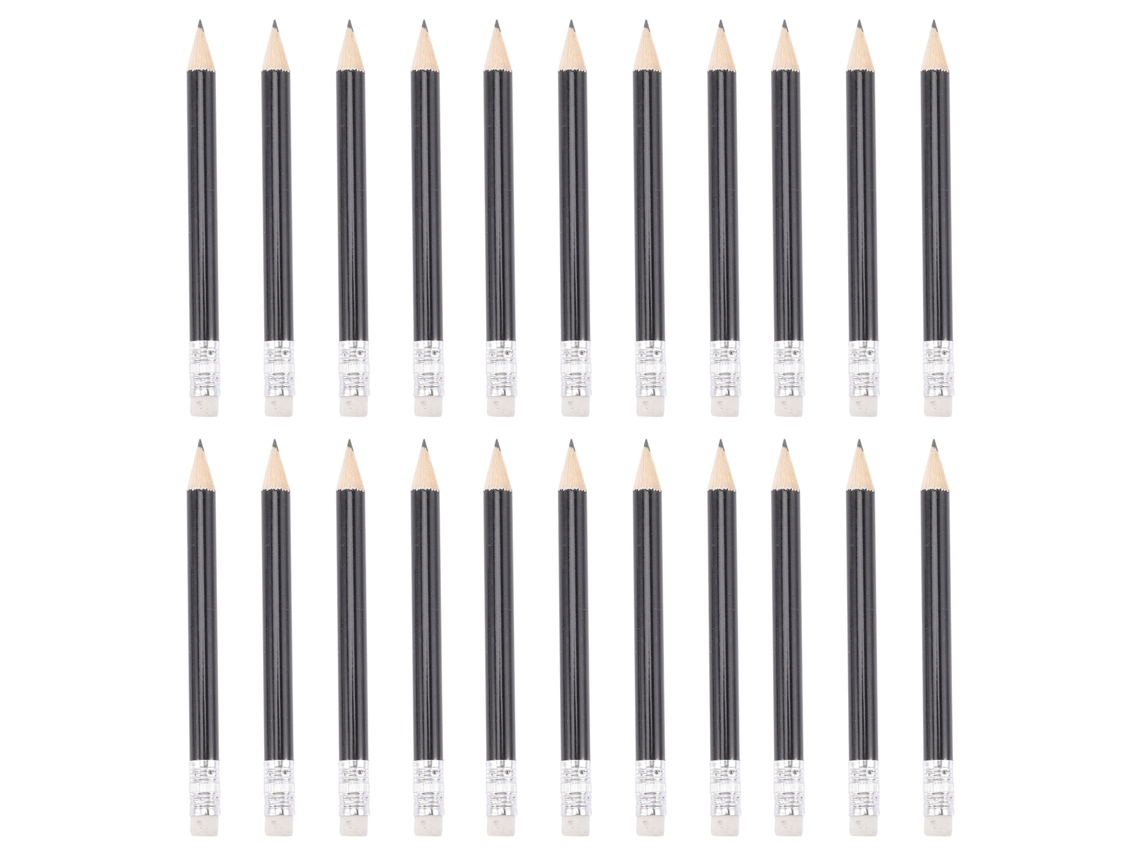 24 Lápices De Golf, Lápices De Tamaño Mediano Con Goma De Borrar, Lápices Pequeños Y Cortos Adecuados Para Uso Escolar Y De Oficina.