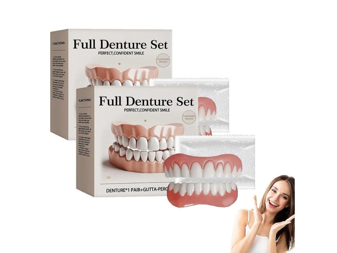 Juego Completo De Prótesis Dentales Neslemy Advanced, Silicona Suave, 2 Unidades