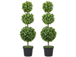 Plantas Artificiales Maceta Tierra Escamas Verde
