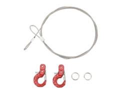 Ganchos De Remolque Metálicos Para Rc En Aleación De Aluminio Con Cadena, Ligeros Y Compactos Para Scx10 D90 Trx4, Color Rojo.