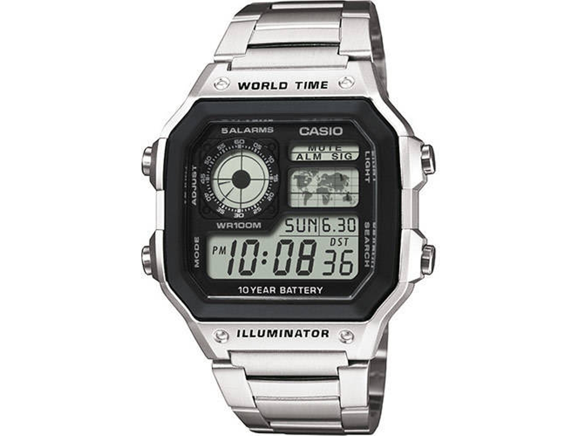 Reloj Digital CASIO Hombre (Metal - Plateado)