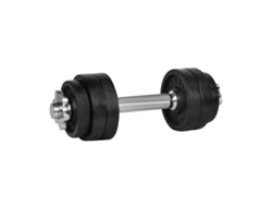 Mancuerna de acero Lifefit de 10 kg y 30 mm para fitness, culturismo, levantamiento de pesas y entrenamiento.