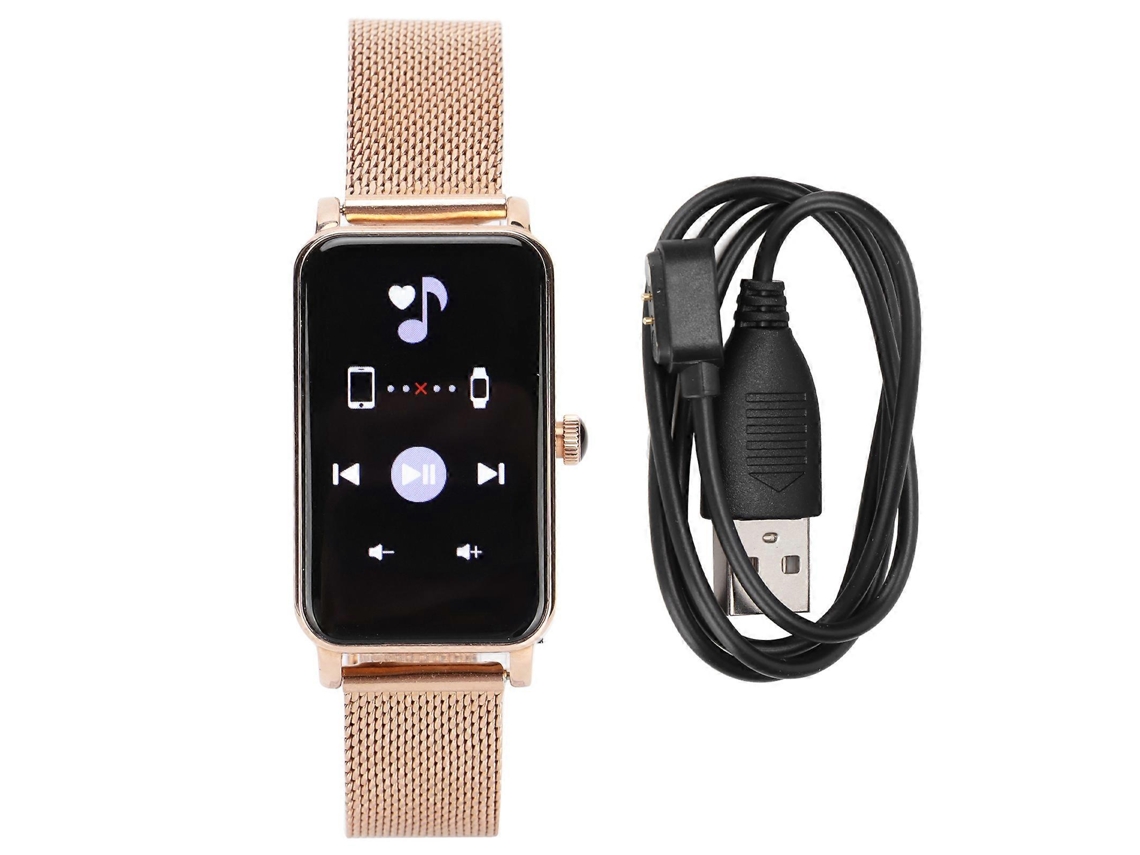 Reloj inteligente Zx19 para mujer, elegante, de acero inoxidable, resistente al agua IP68, compatible con Android e iOS, dorado, Ly Ebike