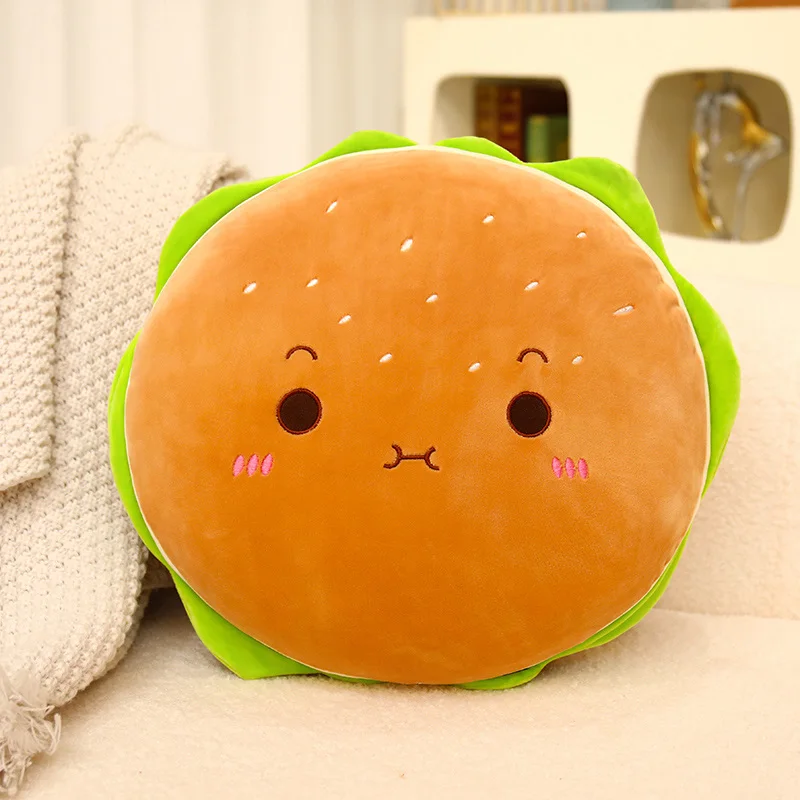 (enfadado, 40 Cm) Cojín/almohada Realista Para Adultos Con Forma De Hamburguesa, Decoración Para El Hogar Con Forma De Comida.