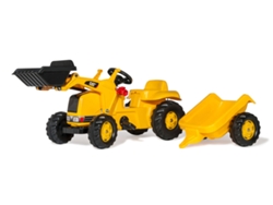 Conjunto de Máquina CAT ROLLYTOYS Kid con Remolque y Pala Cargadora