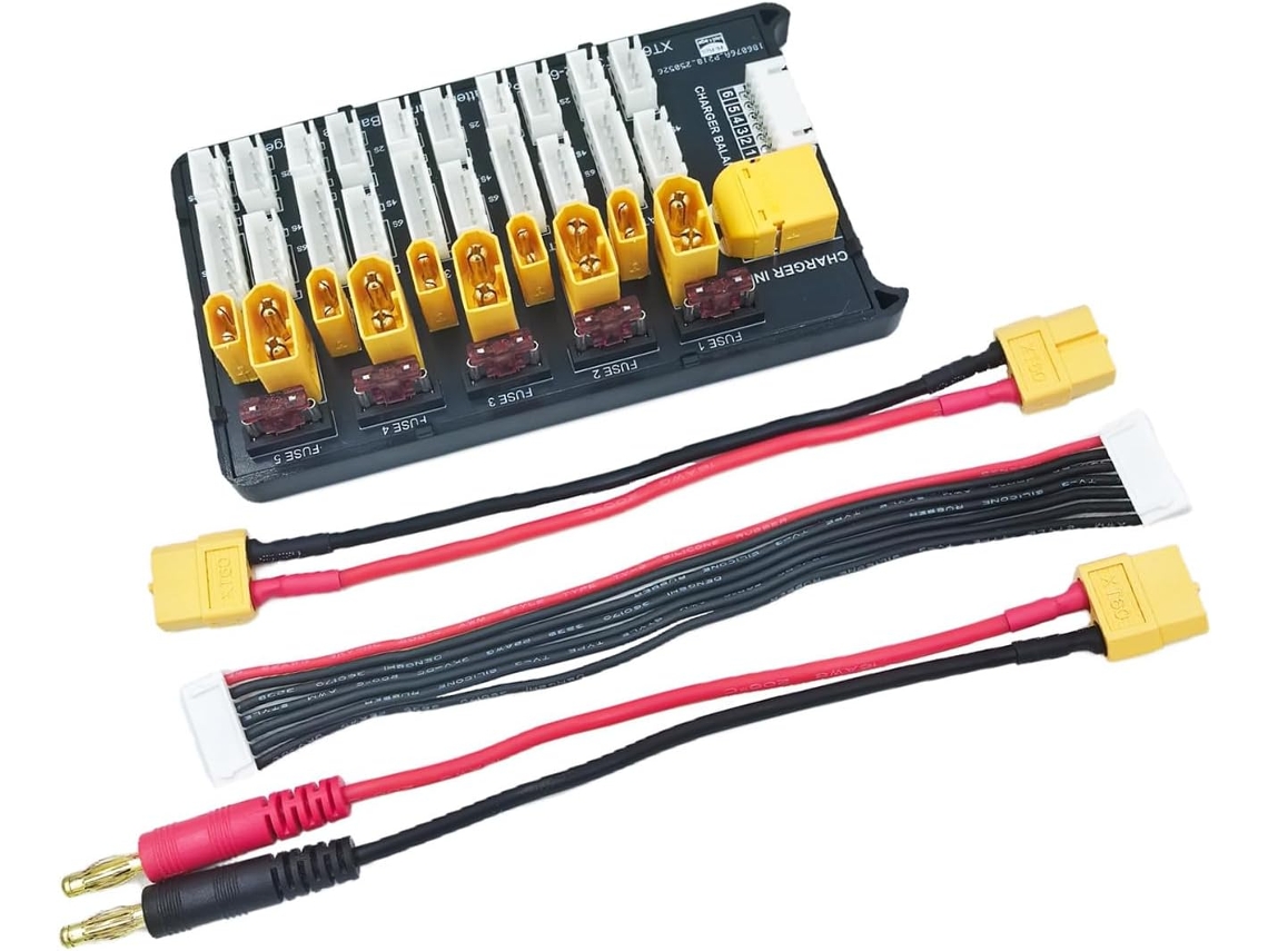 Placa De Carga Rcs Para Drones, Modelo Xt60s Xt30 De 2 Puertos, 5 Grupos De Baterías (2s/6s), Cargadores.