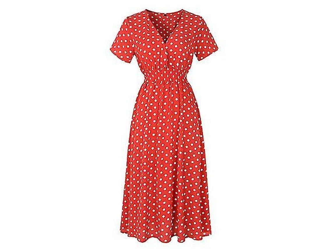 2026-vestido Corto De Manga Corta Para Mujer Verano Con Cuello En V Talla Hasta La Rodilla