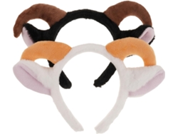 2pièces Serre, Tête Oreilles Agneau Y Cornes De Mouton Peluche Accesorio De Cosplay Para Fêtes ...