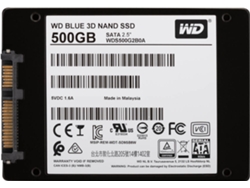 Disco SSD Interno WESTERN DIGITAL Blue Sata 500GB 3D NAND (500 GB - SATA - 560 MB/s) — 2.5'' | 500 GB | SATA