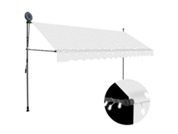 Toldo retráctil VIDAXL Crema Tela (350 cm)