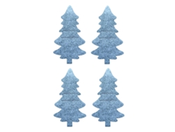 Bolsa para cubiertos de 4 piezas con diseño de copos de nieve y árbol de Navidad, ideal para cuchillos y tenedores, ideal para fiestas navideñas y decoración de mesa, Nostalgia88