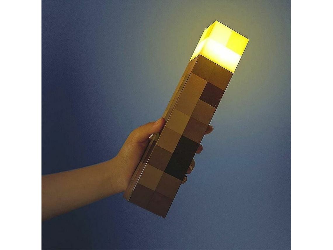 Lámpara de antorcha imaginativa de Minecraft, diseño realista inspirado en la serie de videojuegos, luz nocturna LED brillante para el dormitorio o la decoración del hogar de los jugadores.