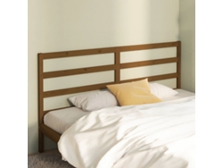 Cabecero De Cama Madera Maciza De Pino Marrón Miel 206x4x100 Cm