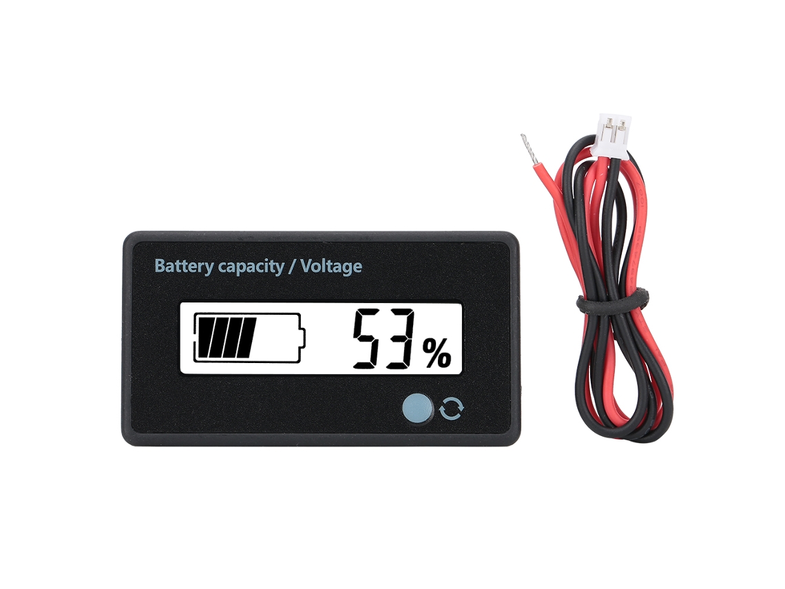 Monitor De Capacidad De Batería Lcd Gy-6gd Con Alarma Intermitente, 12-84v, Indicador De Batería Blanco.