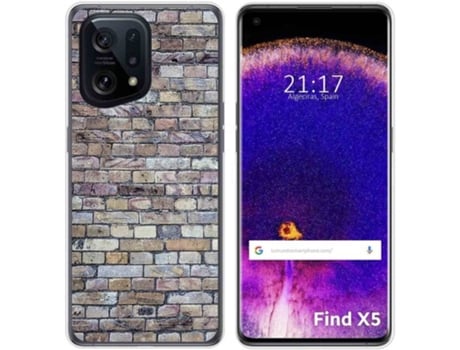 Carcasa para Oppo Find X5 5G TUMUNDOSMARTPHONE Dibujos Ladrillo 02 Multicolor