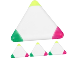 Conjunto De 4 Canetas Triangulares Fluorescentes Para Anotações, À Prova De Vazamentos, Com Design Criativo