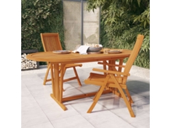 Mesa de Jardín LOVELY HOME Comedor Madera de Eucalipto Maciza (200 x 100 x 75 cm)