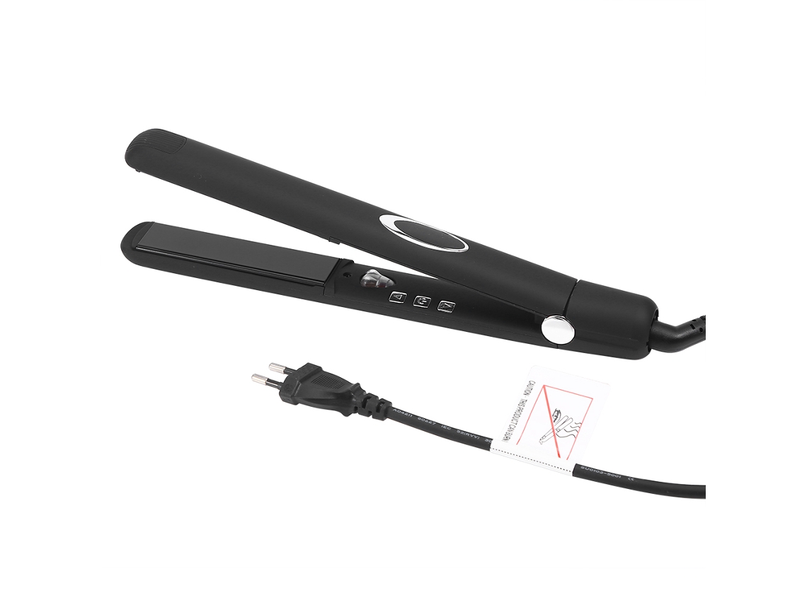 Plancha De Pelo Eléctrica De Cerámica Infrarroja Con Control De Temperatura Y Masaje Negro