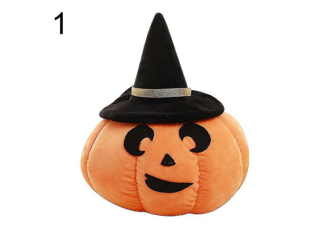 Peluche De Calabaza Kawaii Con Sombrero, 22/45 Cm, Regalo Decorativo De Halloween Para Niños