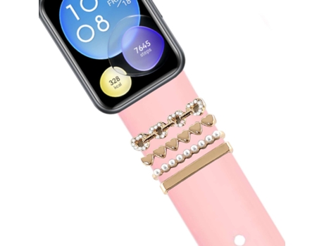 Correa Huawei Watch Fit 2 Pulsera con Adorno Corazones Rosa