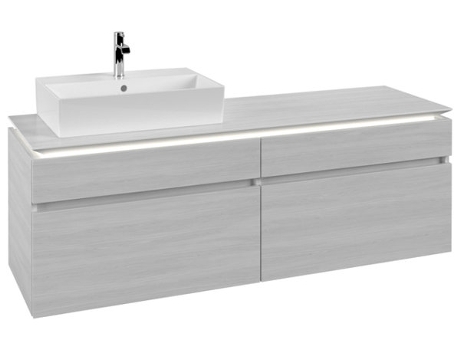 Villeroy &amp Boch Legato Vanity unit B673 1600x550x500mm lavabo a la izquierda iluminación LED