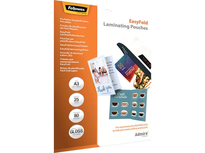 Fundas de Plastificar FELLOWES 5602001 (25 un - A3)