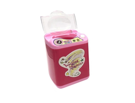 Mini Simular El Juguete de La Casa Del Juego - Herramienta Eléctrica de La Lavadora Del Cepillo Del Maquillaje Torbellino Rosa Roja