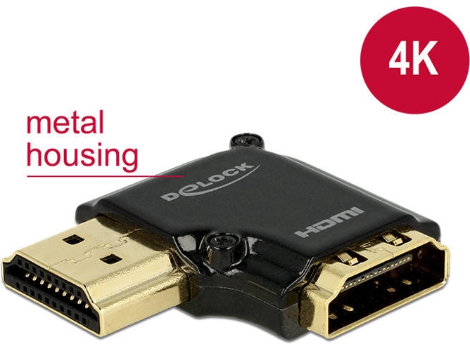 Adaptador DELOCK 65660 (HDMI-HDMI - Negro)