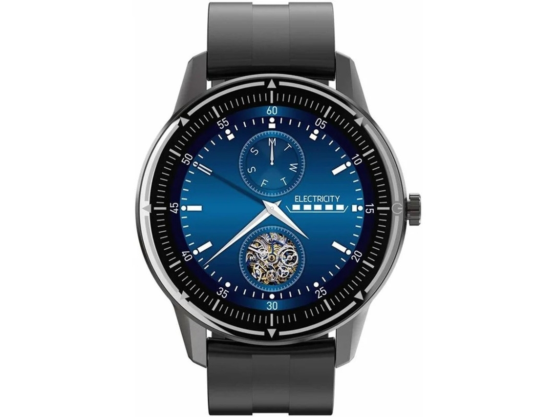 Reloj inteligente para Android e iOS con monitorización de ritmo cardíaco, pasos y sueño, control de música, resistente al agua IP67 para hombre Yizhood (negro)