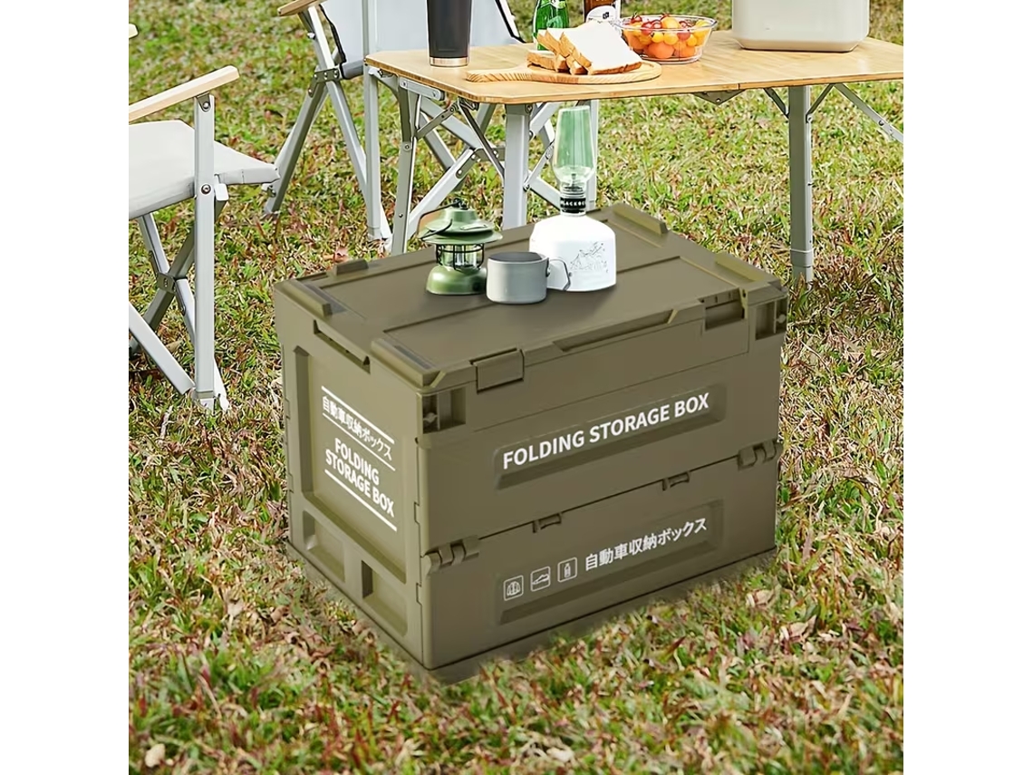 Preta Xmund Caixa Armazenamento Dobrável Organizador Porta-malas Carro Multifuncional Camping Garagem Empilhável Casa