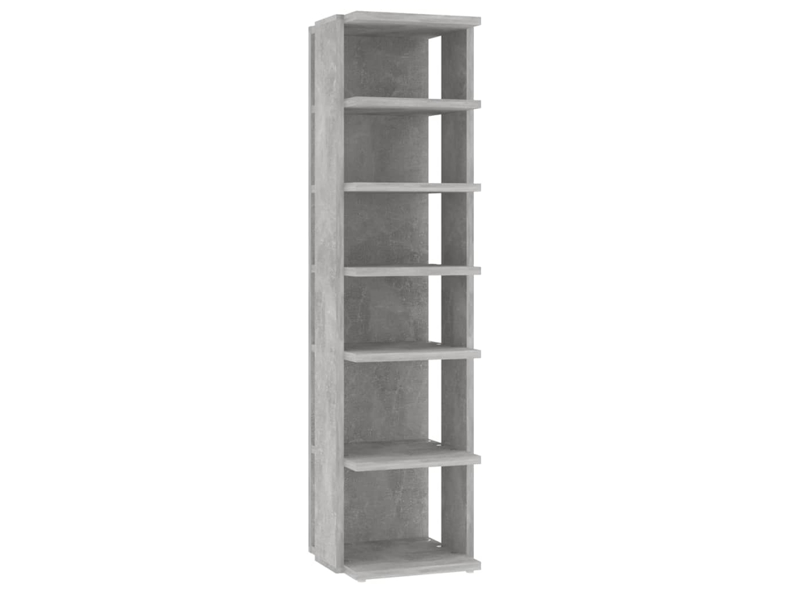 Zapatero de derivados de la madera, Gris Cemento, MAISON EXCLUSIVE (27,5x27x102 cm)