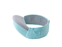 Soporte Lumbar Infantil Suave Y Transpirable Con Funda Extraíble Y Bolsa De Almacenamiento, Color Azul Claro.