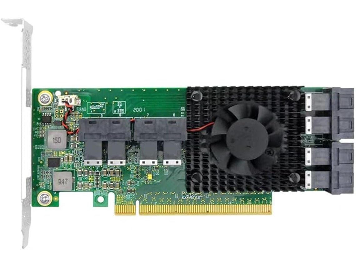 Tarjeta Adaptadora U. De 2 A 8 Puertos Plx8749-8i Para Ssd De Estado Sólido - Expansión Pcie X16 A Sff
