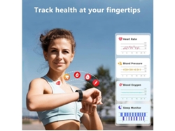 Reloj inteligente con monitor de frecuencia cardíaca, oxígeno en sangre, presión arterial, sueño, temperatura corporal, para mujeres, Yizhood