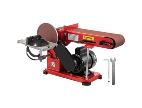 VEVOR Lijadora de Banda 375W Disco Electrónica 1420 r/min Para Mesas de Trabajo