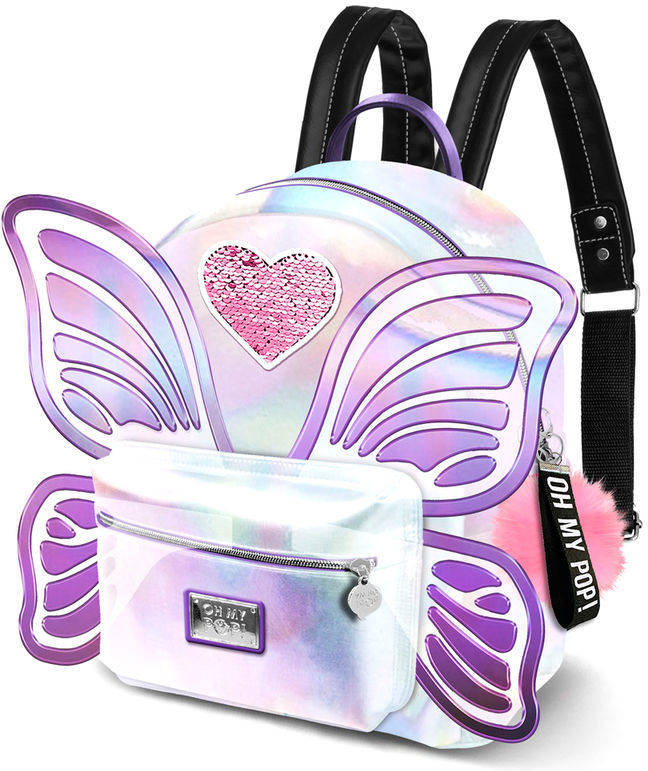 Mochila Fashion Mujer pack de 1 karactermania oh my pop wings plateado 27x21x15cm